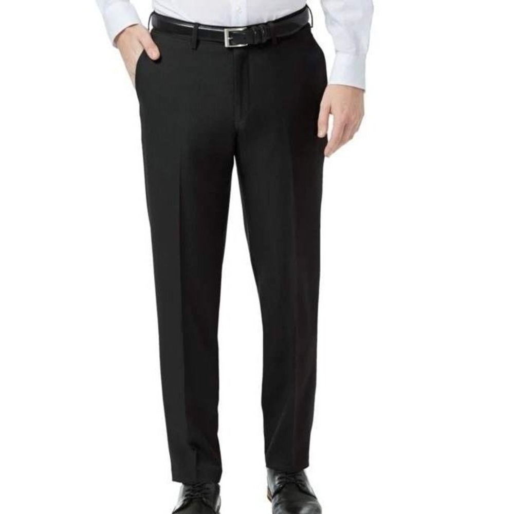 NWOT Haggar Men's 30x30 Black Straight Fit Dress Pants Polyester